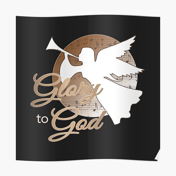 Angel with Trumpet Heralding Jesus Birth - Glory to God Poster RB2611 product Offical JESUS Merch