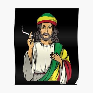 Weed Smoking Jesus Poster RB2611 product Offical JESUS Merch