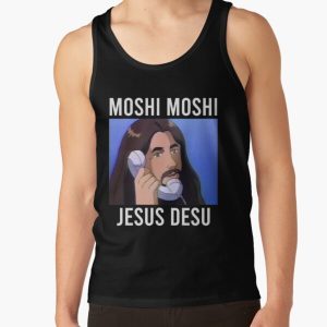 Moshi Moshi Jesus Desu Tank Top RB2611 product Offical JESUS Merch