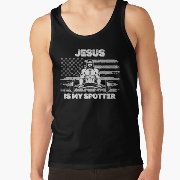 Fitness Jesus is My Spotter Tank Top RB2611 product Offical JESUS Merch