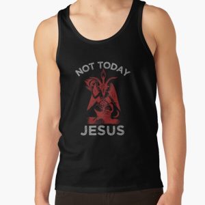Not Today Jesus! - Satan, Sigil of Baphomet, Funny Death Metal Parody Tank Top RB2611 product Offical JESUS Merch