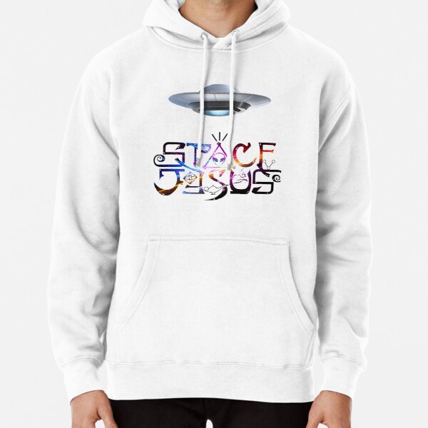 Space Jesus in Space Pullover Hoodie RB2611 product Offical JESUS Merch