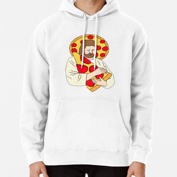 Pizza Jesus Pullover Hoodie RB2611 product Offical JESUS Merch