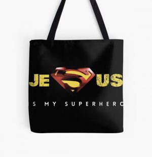 jesus is my superhero christ jesus All Over Print Tote Bag RB2611 product Offical JESUS Merch