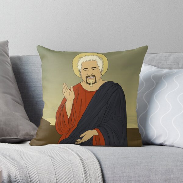 Guy Fieri Jesus Throw Pillow RB2611 product Offical JESUS Merch