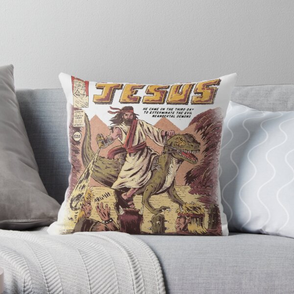 JURASSIC JESUS Classic T-Shirt Throw Pillow RB2611 product Offical JESUS Merch