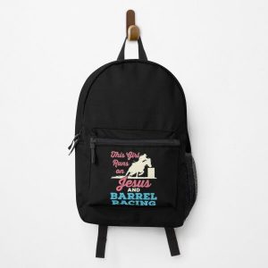This Girl Runs on Jesus and Barrel Racing Backpack RB2611 product Offical JESUS Merch