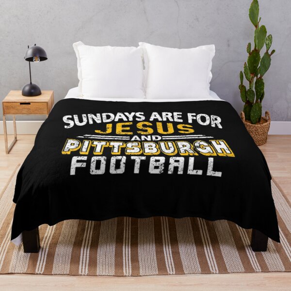 Sundays are For Jesus and Pittsburgh Football Throw Blanket RB2611 product Offical JESUS Merch