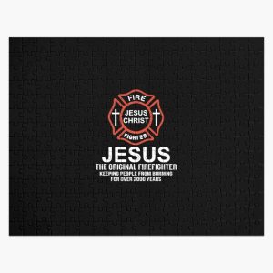 fire jesus christ fighter jesus the original firef Jigsaw Puzzle RB2611 product Offical JESUS Merch