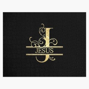 Jesus Name -  Monogram Letter J The Name Jesus Gift For Jesus Jigsaw Puzzle RB2611 product Offical JESUS Merch