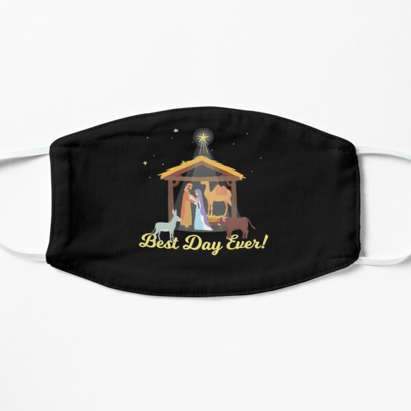 Best Day Ever - Christmas Advent Nativity Scene North Star - Baby Jesus Christ Christian Holiday - Manager Cartoon Illustration  Flat Mask RB2611 product Offical JESUS Merch